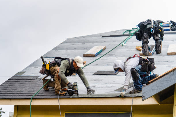 Professional Gutter Installation technician working in Brookdale, NJ